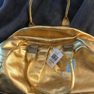 Gold Leather Handbag